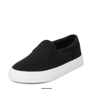 Children’s place black slip on sneakers, worn a few times only